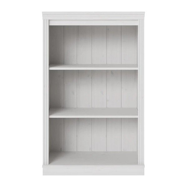 Biały regał z litego drewna sosnowego 74x118x35 cm Anita – Støraa