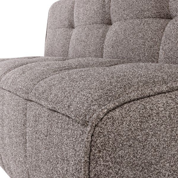Brązowa tapicerowana ławka z materiału bouclé Cluster – vtwonen-image-1