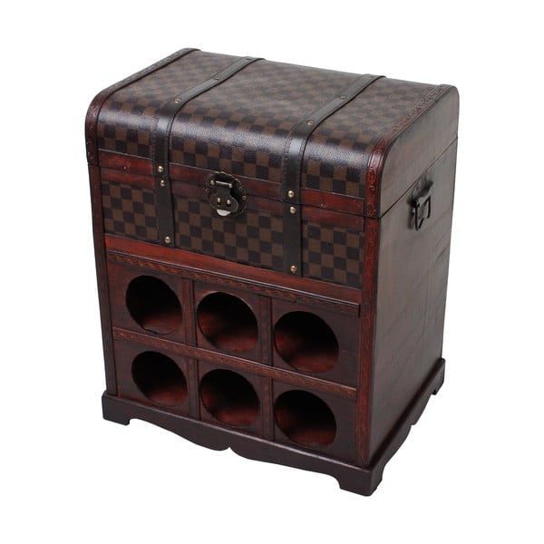 Brązowa szafka na wino liczba butelek 6, 41x48 cm – Deco Pleasure