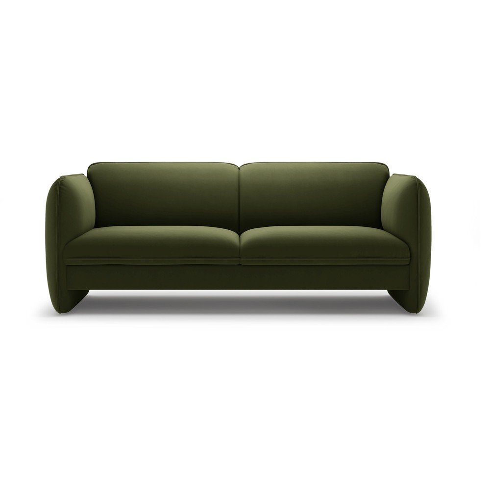 Zielona aksamitna sofa 204 cm Georgia – Micadoni