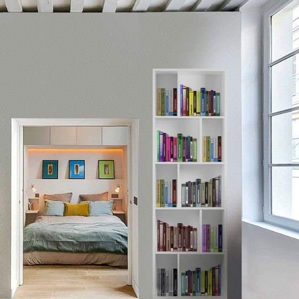 Biały regał drewniany Evergreen House Efran-image-1