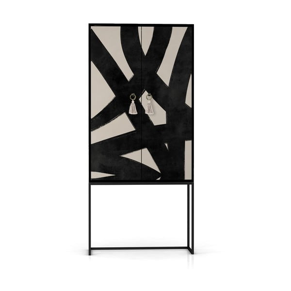 Czarno-beżowa szafka 75x164,5 cm Alva – Really Nice Things