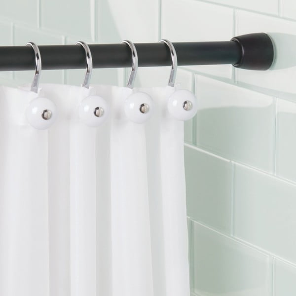 Regulowany czarny drążek na zasłonę prysznicową iDesign Cameo, dł. 127-221 cm-image-2