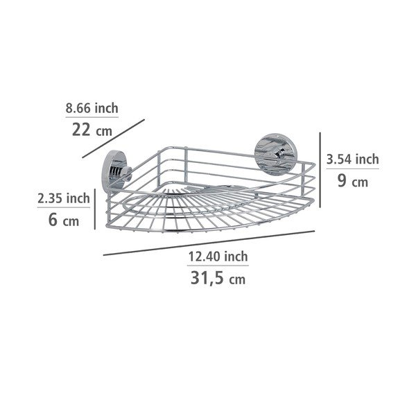 Samoprzylepny zestaw akcesoriów łazienkowych w kolorze srebra z połyskiem Bari – Wenko-image-2