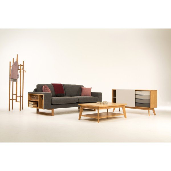 Komoda z szarymi szufladami Woodman Avon-image-1