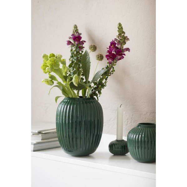 Zielony kamionkowy wazon Kähler Design Hammershoi, wys. 20 cm-image-3