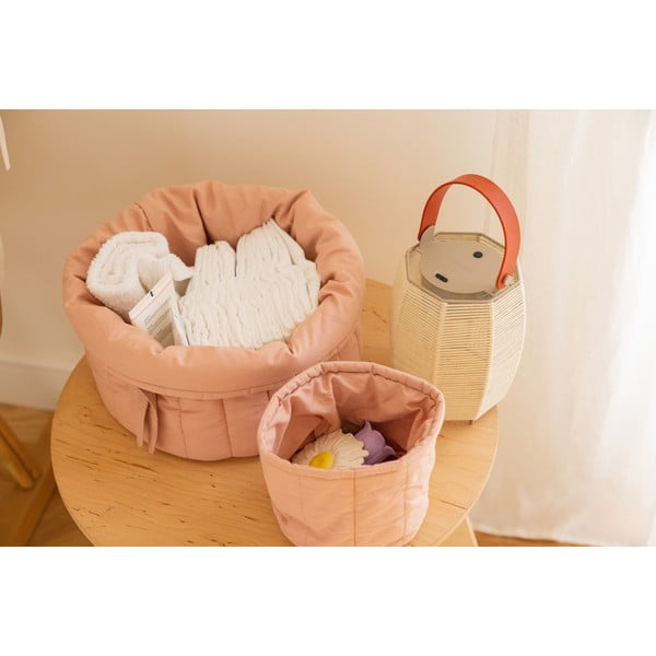 Jasnoróżowe tekstylne pojemniki dziecięce zestaw 2 szt. ø 30x20 cm Bambie Vintage Nude – Lorena Canals-image-4