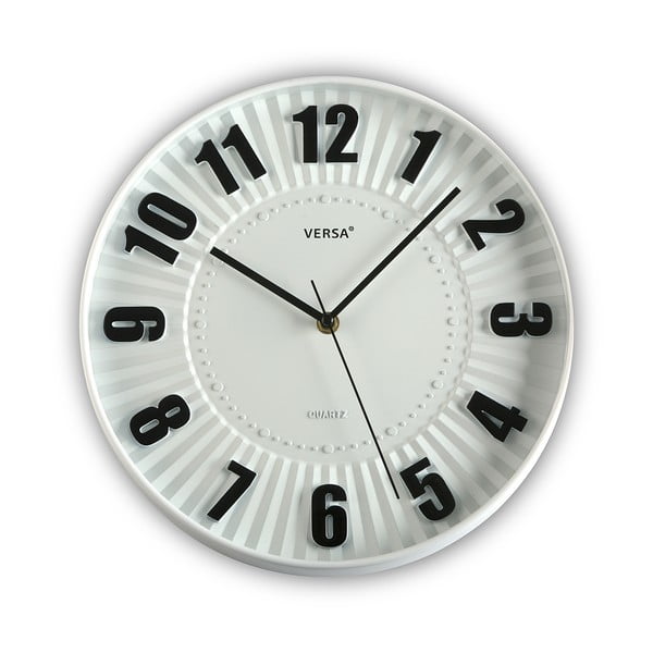 Czarno-biały  zegar Versa Lock