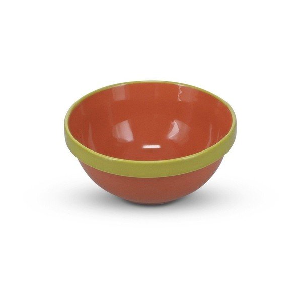 Zielona/pomarańczowa kamionkowa miska 710 ml Duo – ONA