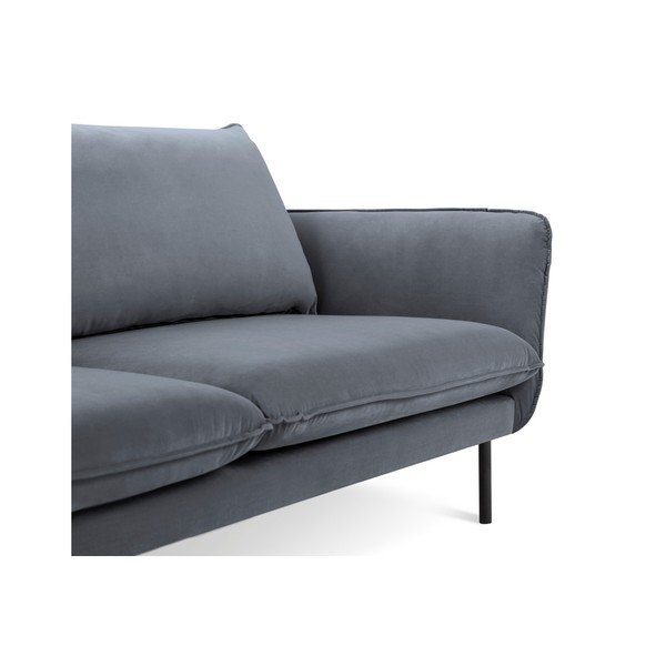 Szara aksamitna sofa Cosmopolitan Design Vienna, 160 cm-image-3
