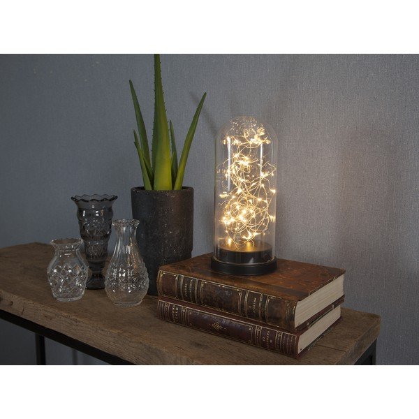 Czarna dekoracja świetlna LED Star Trading Glass Dome, wys. 25 cm-image-3