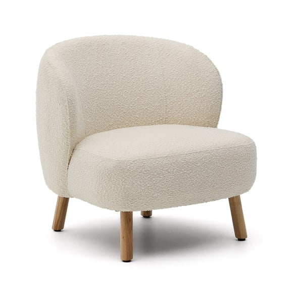 Kremowy fotel z materiału bouclé Ulit – Kave Home