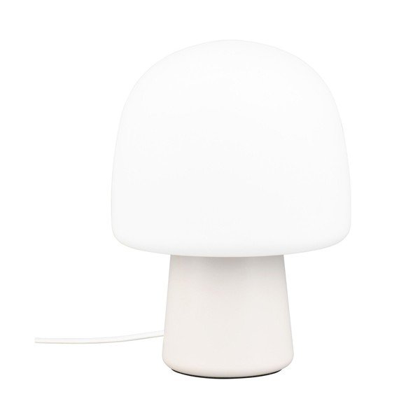 Biała lampa stołowa ze szklanym kloszem (wysokość 27 cm) Steen – Trio