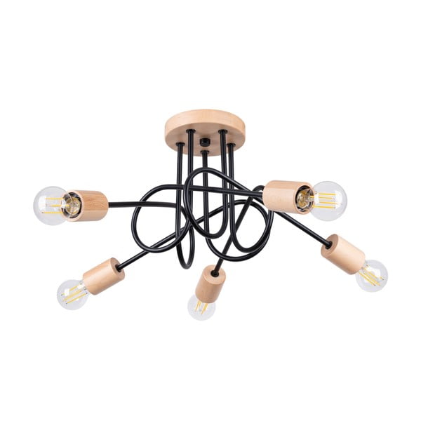 Lampa sufitowa w czarno-naturalnym kolorze 15x61 cm Tumber – Sollux