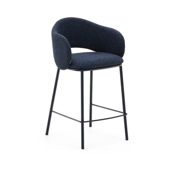 Ciemnoniebieski hoker (wysokość siedziska 65 cm) Maina – Kave Home