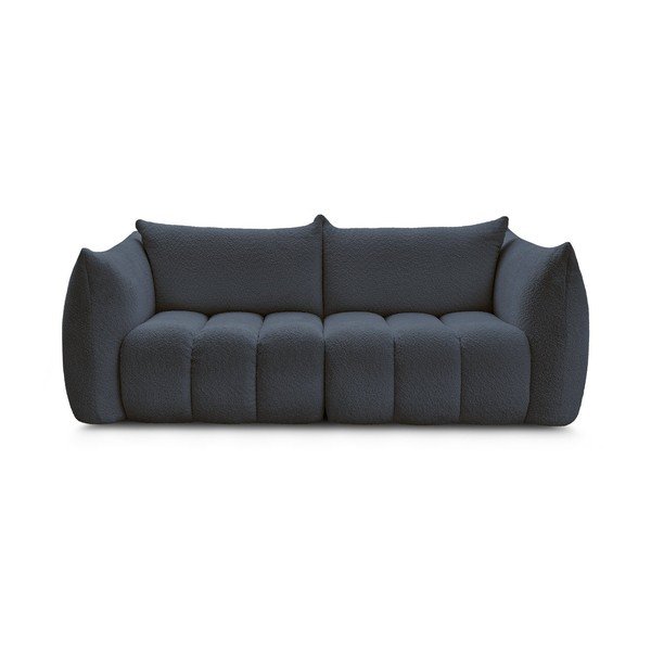 Ciemnoniebieska sofa z materiału bouclé 234 cm Azra – Bobochic Paris