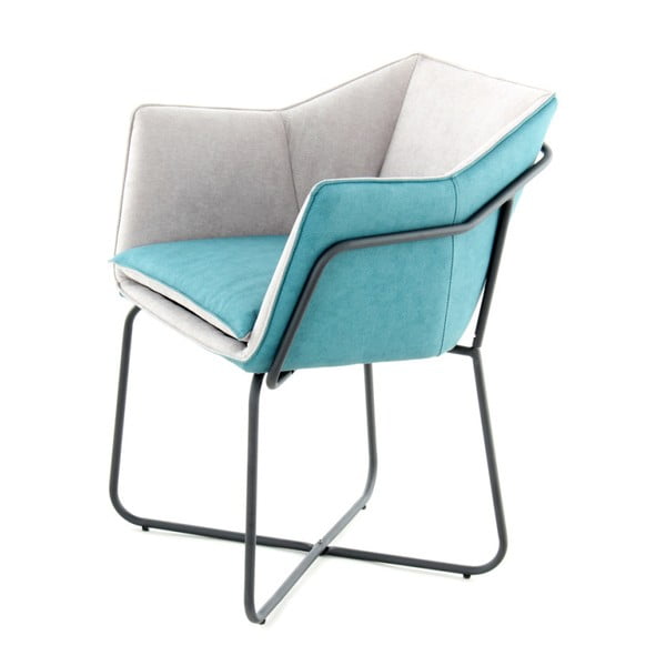 Szaro-niebieskie krzesło 360 Living Miretta