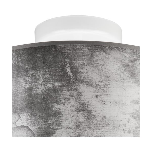 Szara lampa sufitowa z tekstylnym kloszem ø 35 cm Print – LAMKUR-image-3