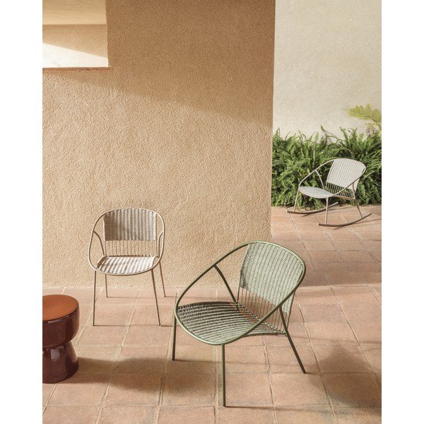 Ciemnozielone krzesło ogrodowe Atrani – Kave Home-image-2