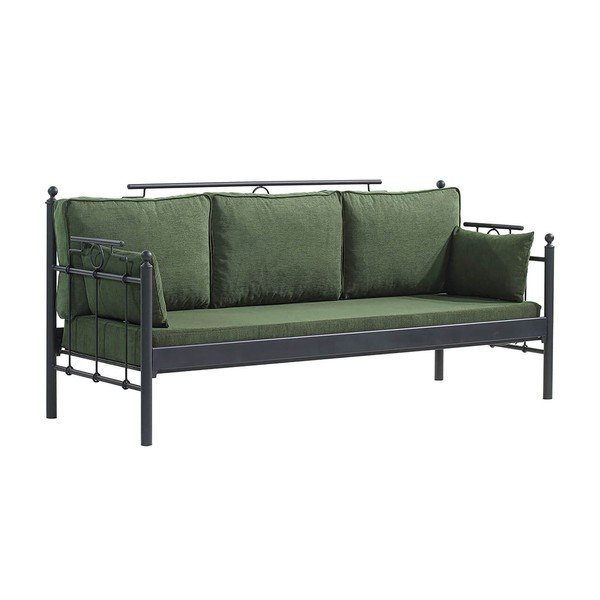 Zielona metalowa sofa ogrodowa Hatkus – Floriane Garden