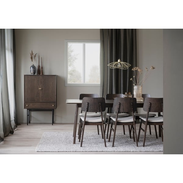 Brązowy stół do jadalni w dekorze dębu Rowico Nagano, 205x95 cm-image-1