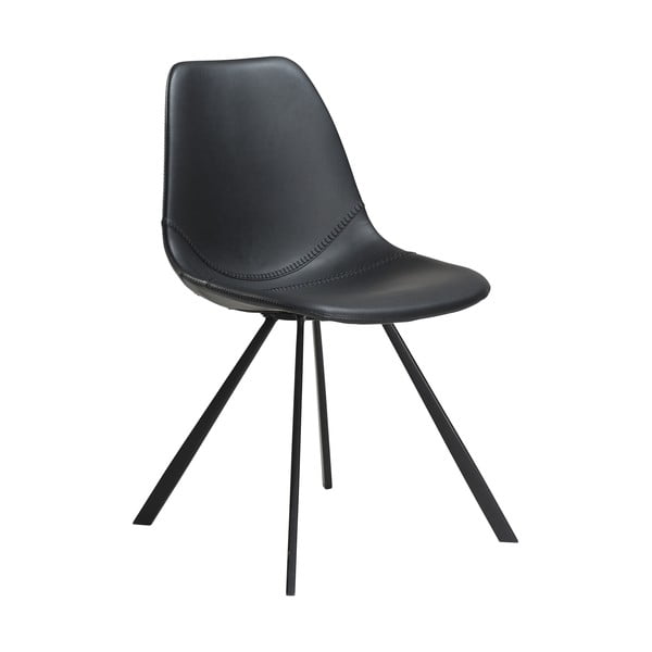 Czarne krzesło z imitacji skóry DAN–FORM Denmark Pitch