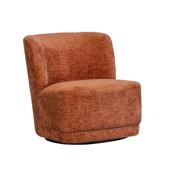 Pomarańczowy aksamitny fotel Atty – WOOOD