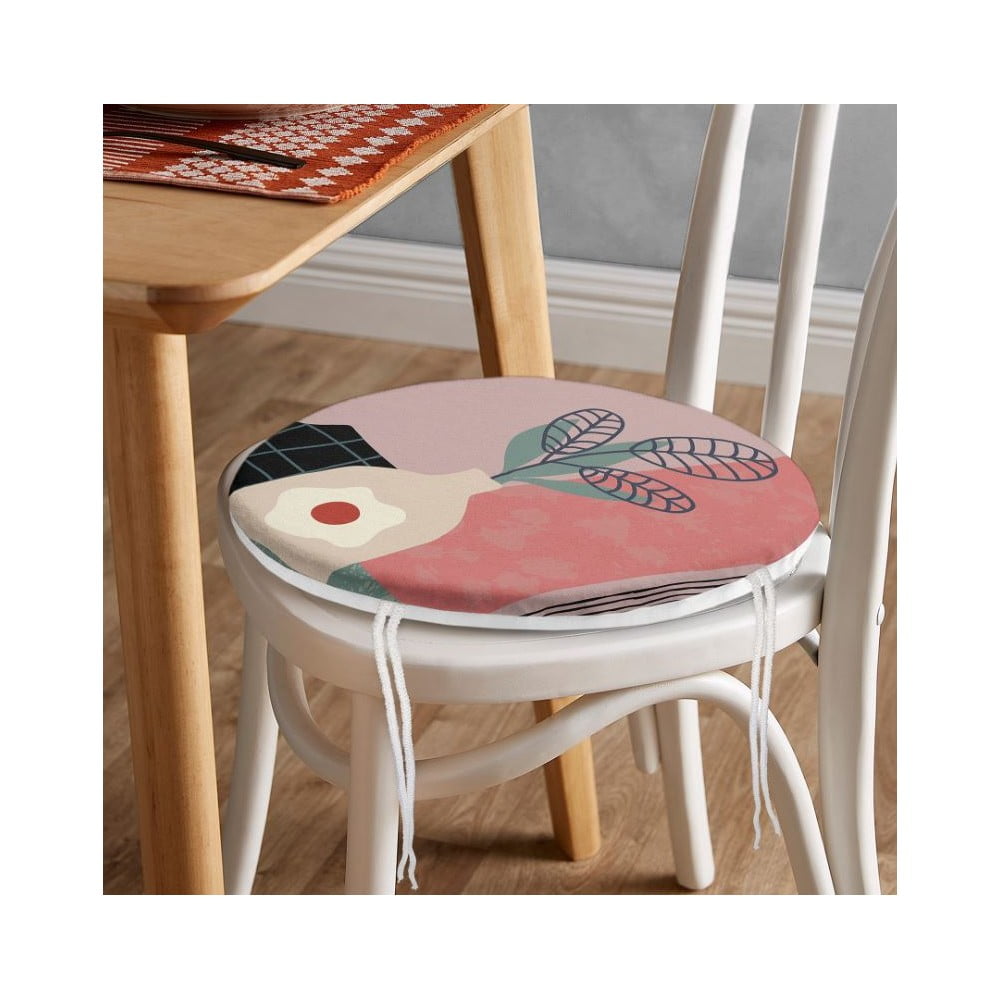 Poduszka na krzesło ø 42 cm Illustrated Flower – Mila Home