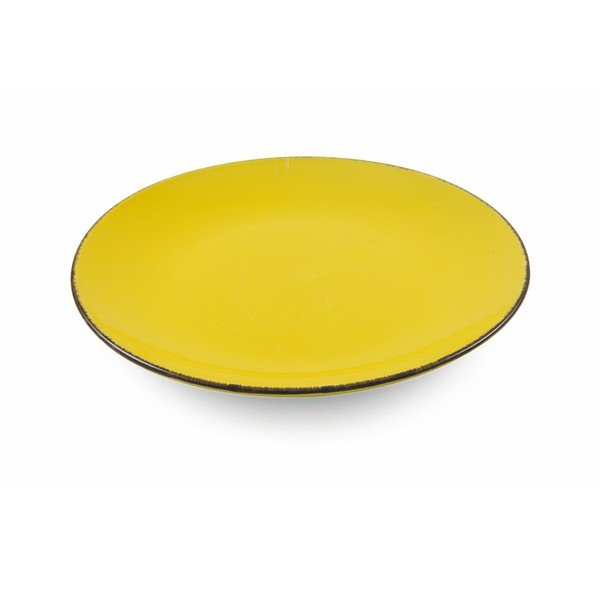 Komplet 6 żółtych kamionkowych talerzy Villa d´Este Baita, ø 27 cm