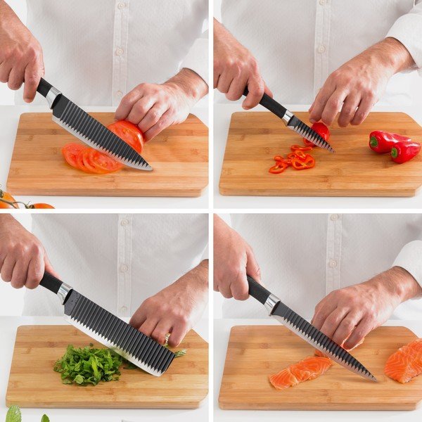 Zestaw 4 noży ze stali nierdzewnej InnovaGoods Swiss Q Shark-image-1
