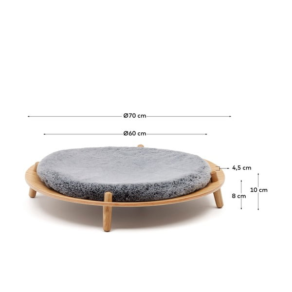 Szare legowisko dla czworonoga ø 70 cm Bunola – Kave Home-image-4