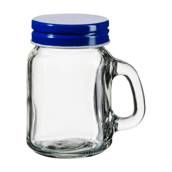 Szklanka z niebieskim wieczkiem SUMMER FUN II, 120 ml