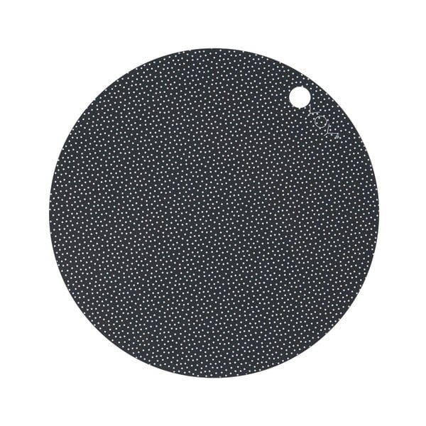 Komplet 2 wzorowanych silikonowych mat stołowych OYOY Dot, ⌀ 39 cm