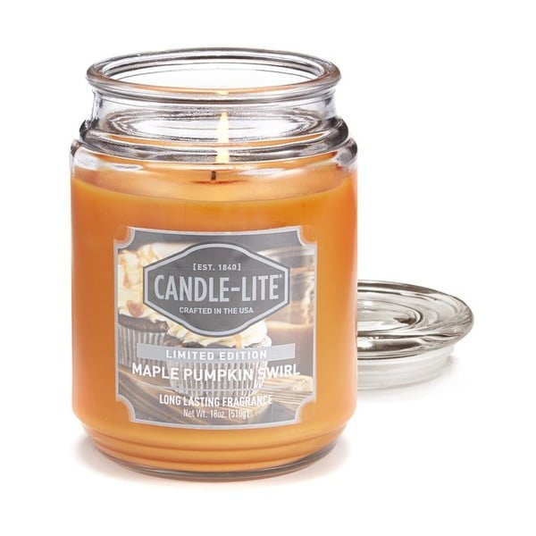 Świeczka w szkle o zapachu jawora i dynii Candle-Lite, 110 h