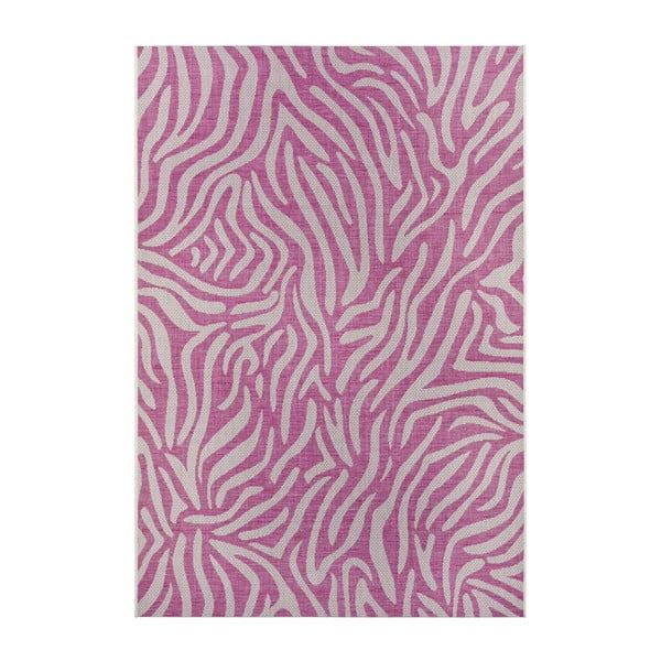 Różowo-beżowy dywan zewnętrzny NORTHRUGS Cebra, 70x140 cm