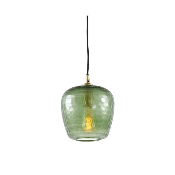 Zielona lampa sufitowa z szklanym kloszem ø 17 cm Danita – Light & Living