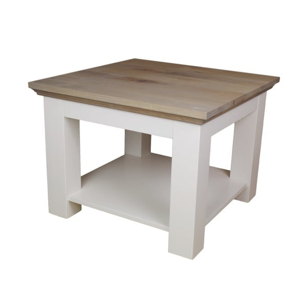 Biały
  stolik z jasnego drewna dębowego i sosnowego HSM Collection Dover