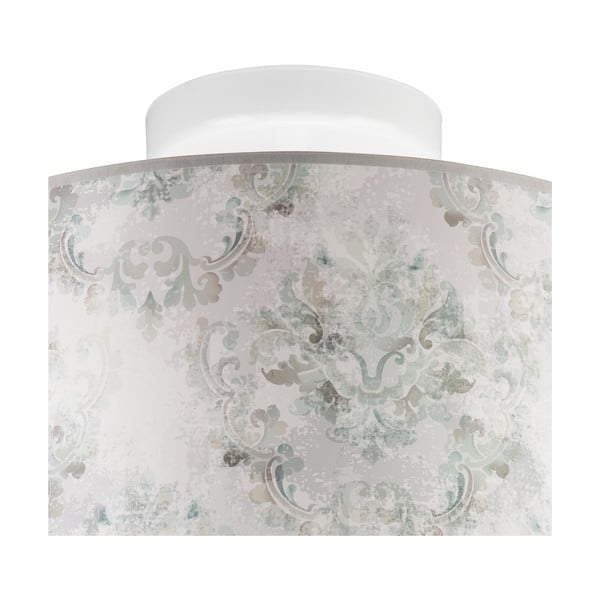 Jasnoszara lampa sufitowa z tekstylnym kloszem ø 35 cm Print – LAMKUR-image-3