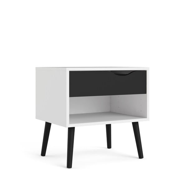 Czarno-biała szafka nocna Tvilum Oslo-image-2