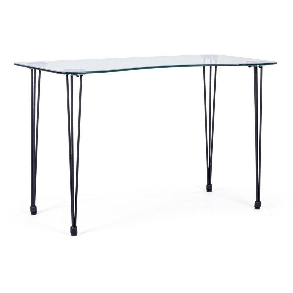Biurko ze szklanym blatem 60x120 cm Rondo – Bizzotto