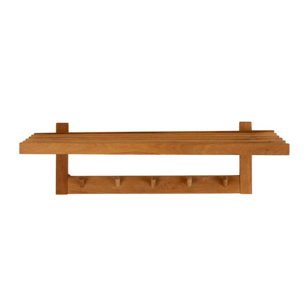 Wieszak ścienny z litego drewna dębowego Canett Uno, dł. 80 cm