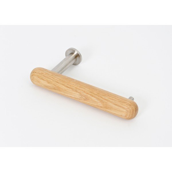 Uchwyt ścienny na papier toaletowy z drewna dębowego Wireworks Yoku-image-1