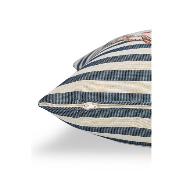 Poszewka na poduszkę Maritim Framed Blue, 45 x 45 cm-image-1