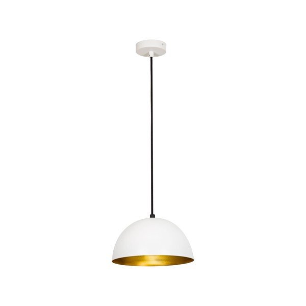 Biało-złota lampa wisząca Avona