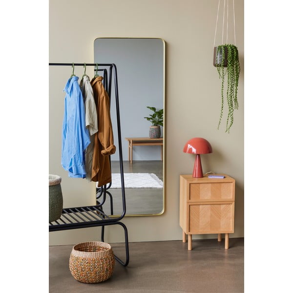 Szafka nocna z litego drewna dębowego Herringbone – Hübsch-image-2