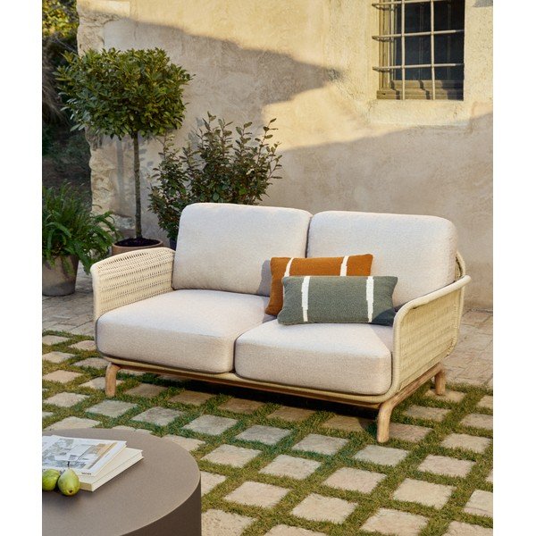 Beżowa tapicerowana sofa ogrodowa Alipa – Kave Home-image-1