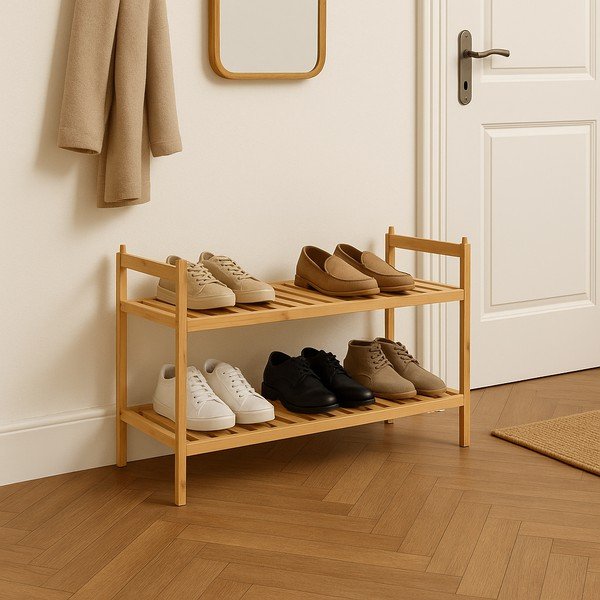 Bambusowa szafka na buty w naturalnym kolorze 69x35x25 cm Noris – Bonami Essentials-image-1