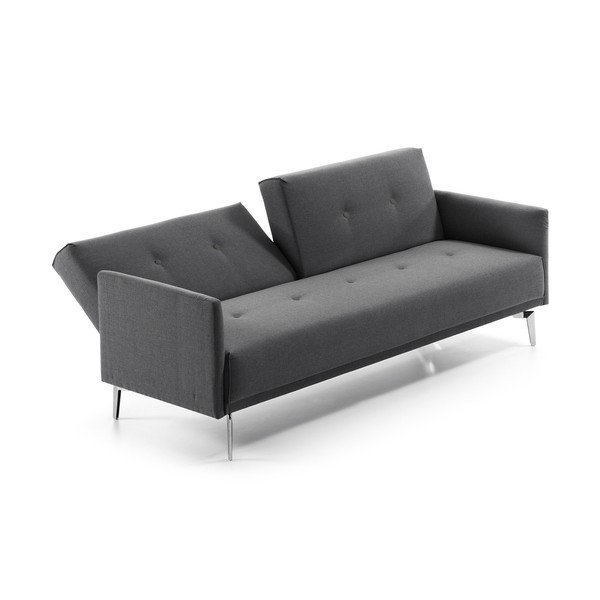 Ciemnoszara sofa rozkładana Kave Home Flora-image-2