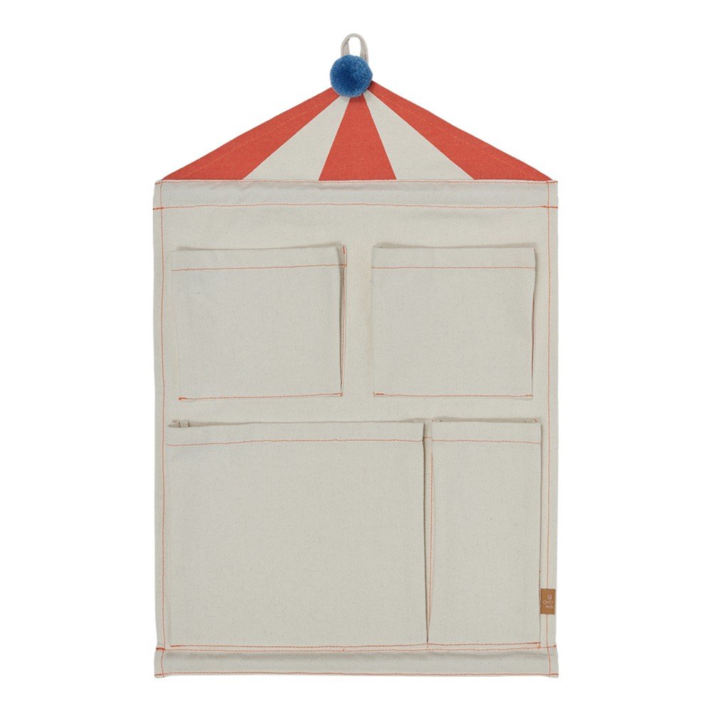 Kremowy tekstylny organizer wiszący 40x1x60 cm Circus – OYOY Mini