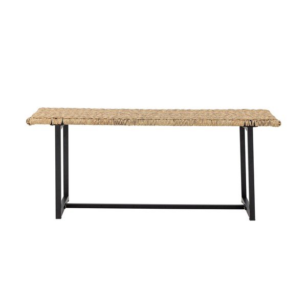 Rattanowa ławka ogrodowa w naturalnym kolorze Adilly – Bloomingville